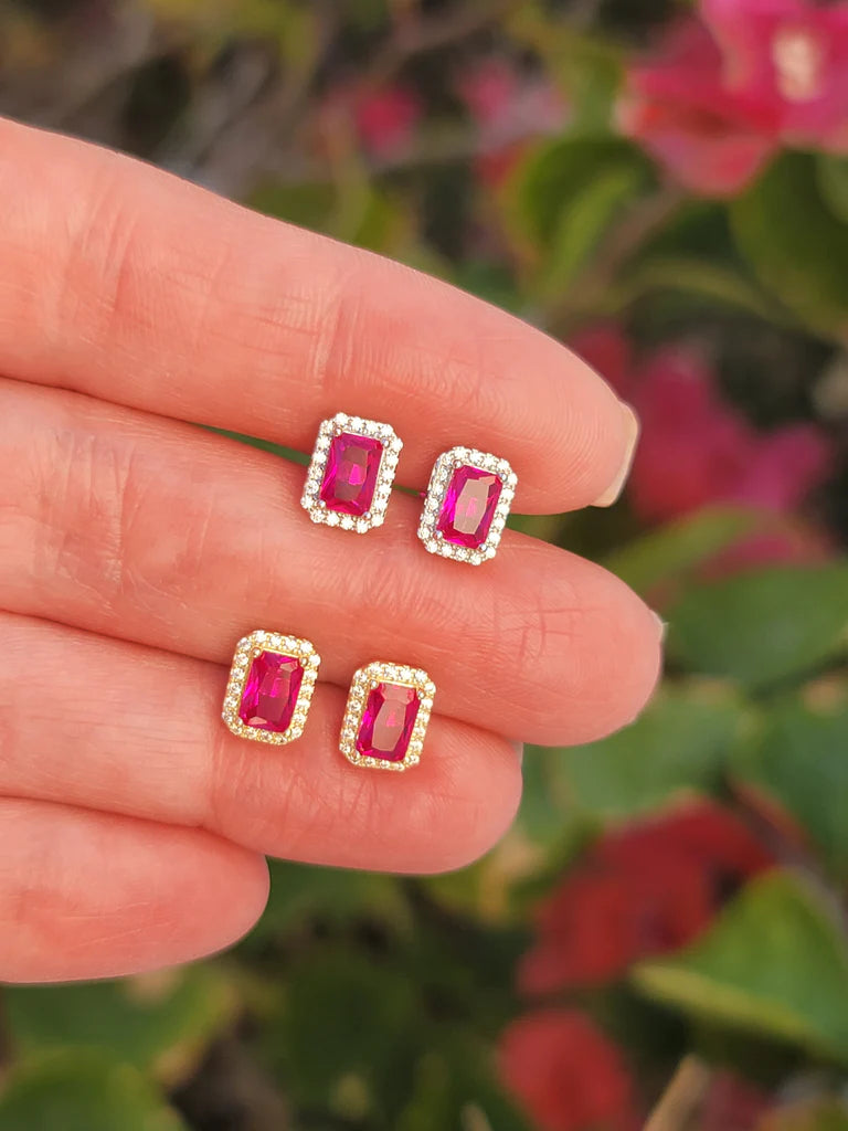 .925 Sterling silver and CZ earrings