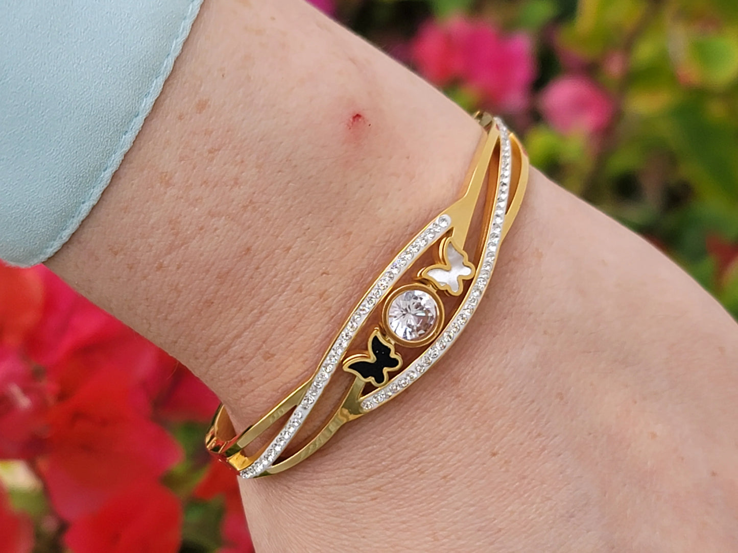 Stainless Steel butterfly bangle