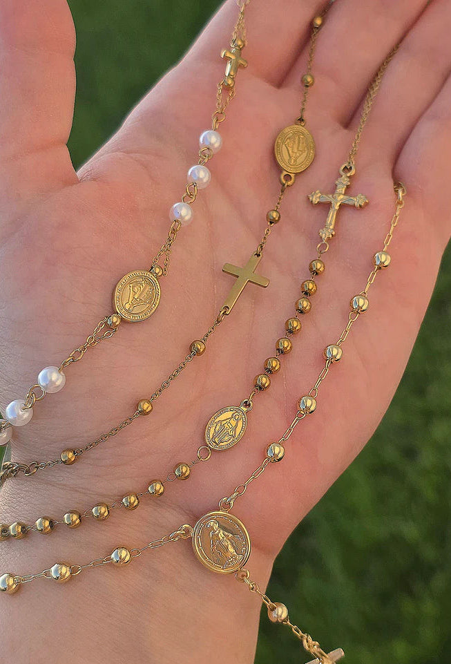 Stainless steel rosary bracelets