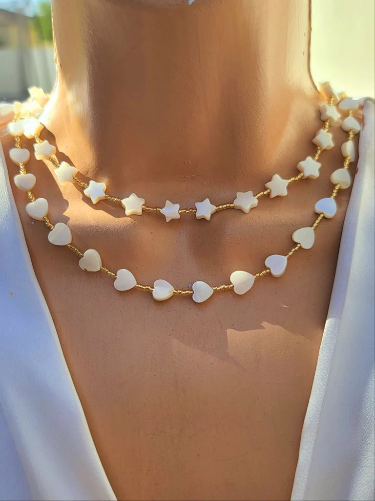 18k real gold plated seed bead necklaces