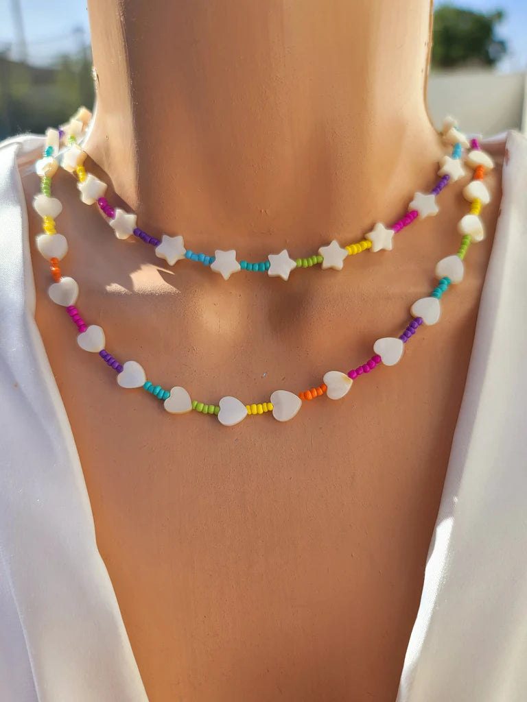 18k real gold plated seed bead necklaces