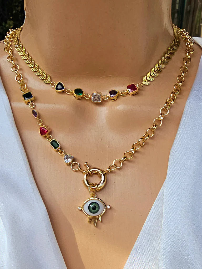 18k real gold plated necklaces