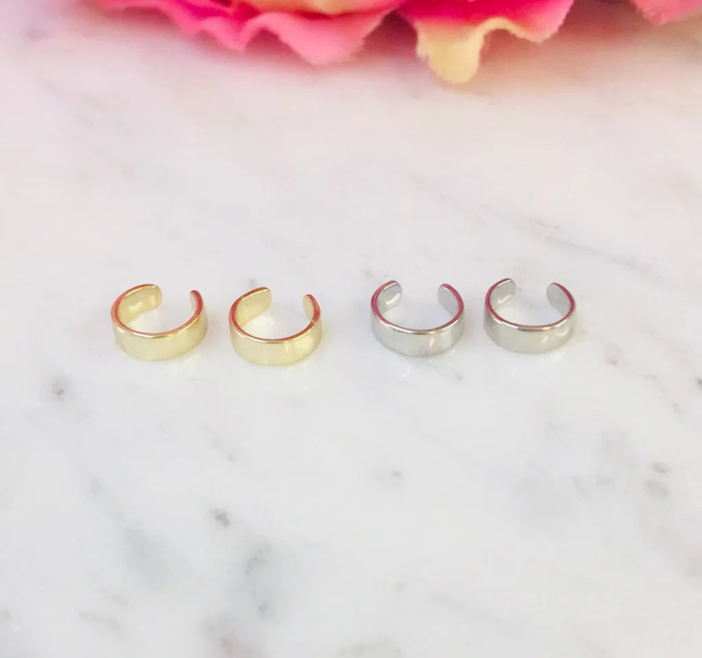 .925 Sterling silver cuff earrings
