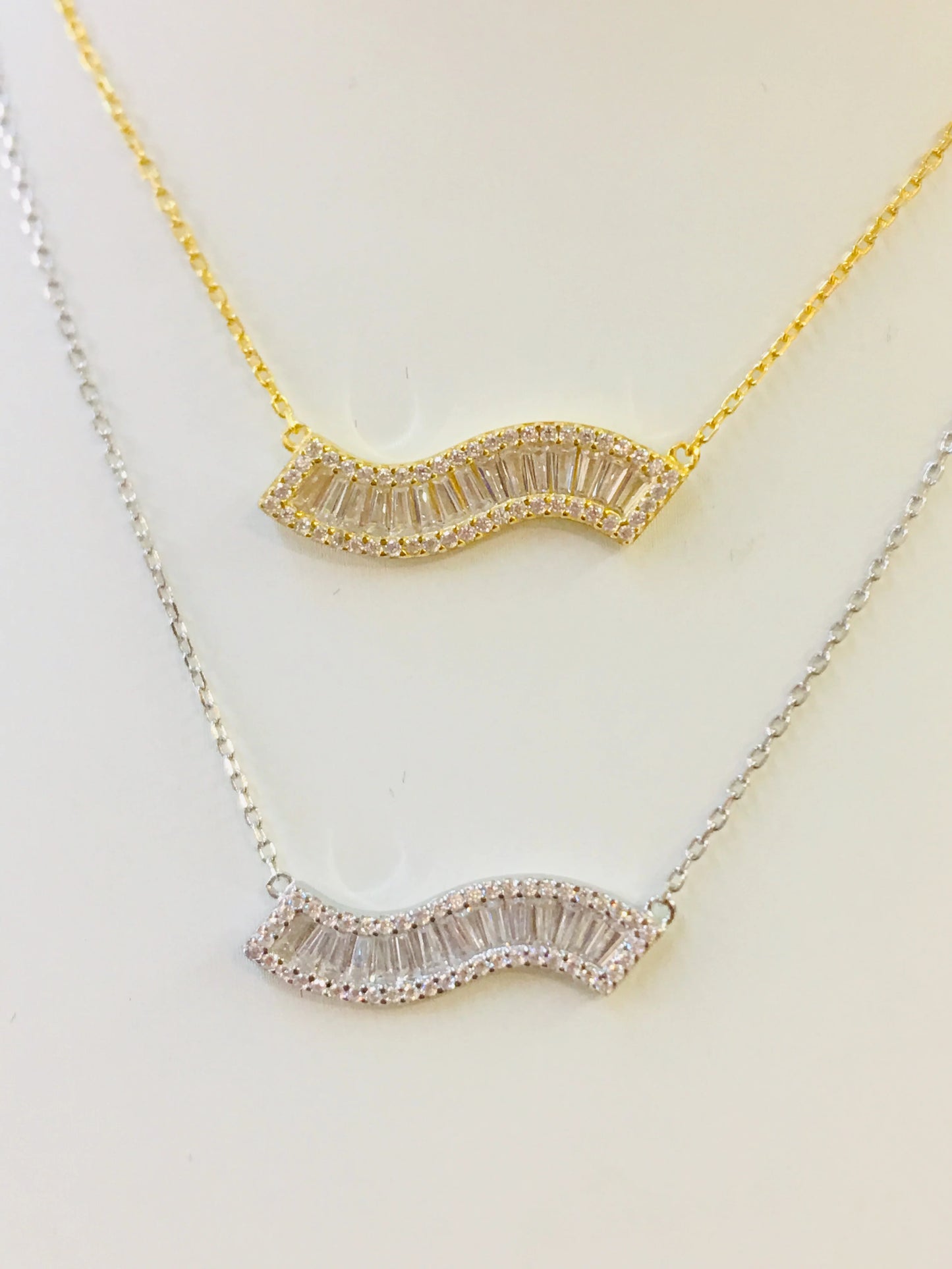 .925 Sterling Silver And Cz Necklace