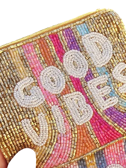 Fashion seed beads coin purse