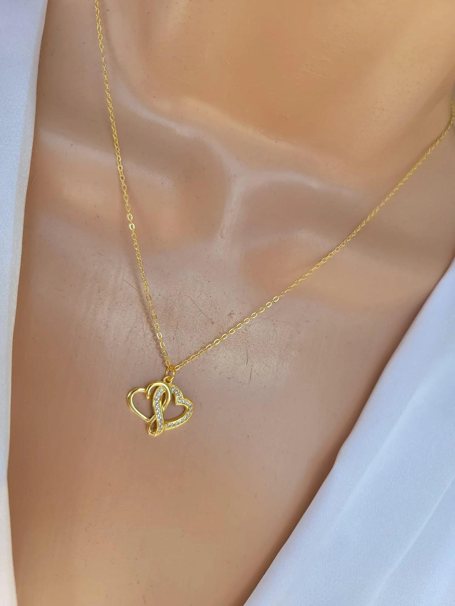 .925 Sterling Silver heart necklace