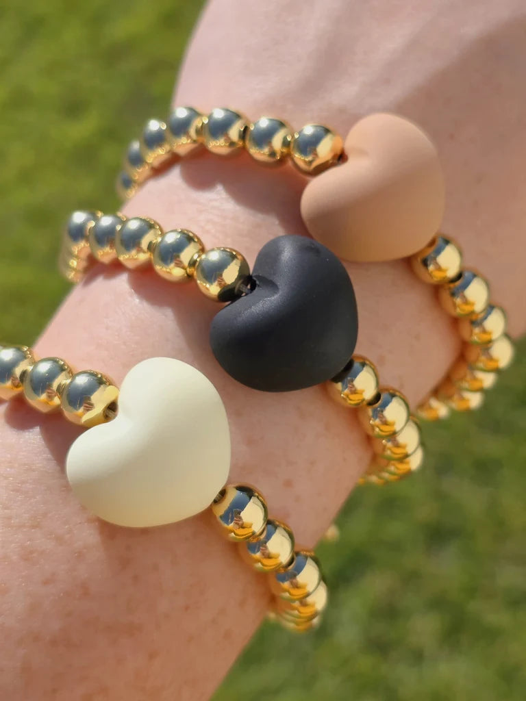 18k gold plated heart bracelets
