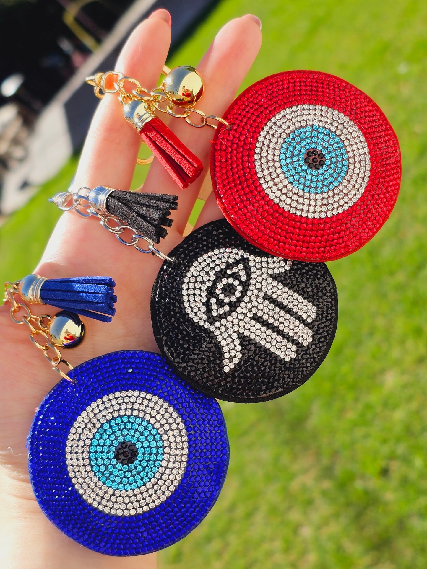 Fashion keychain with crystals