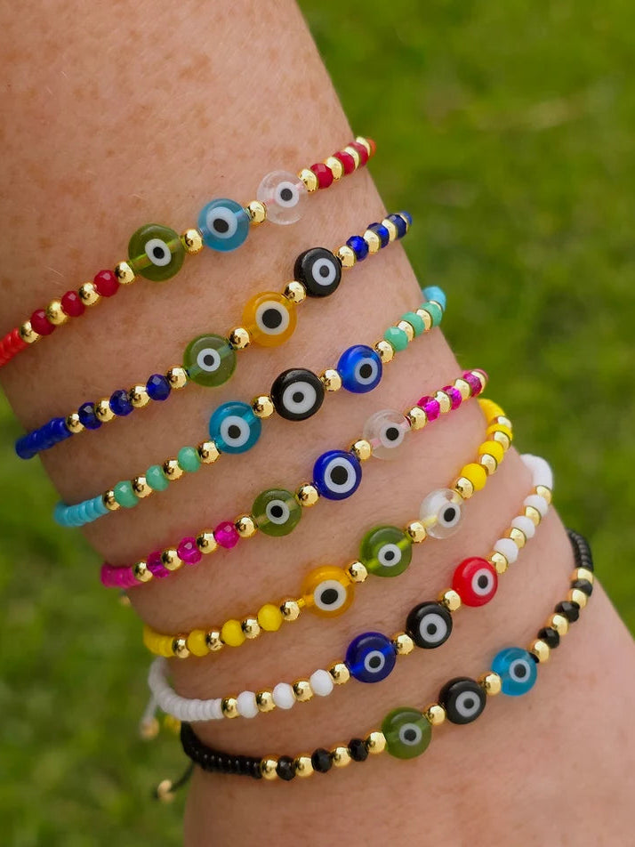 18k gold plated evil eye bracelets