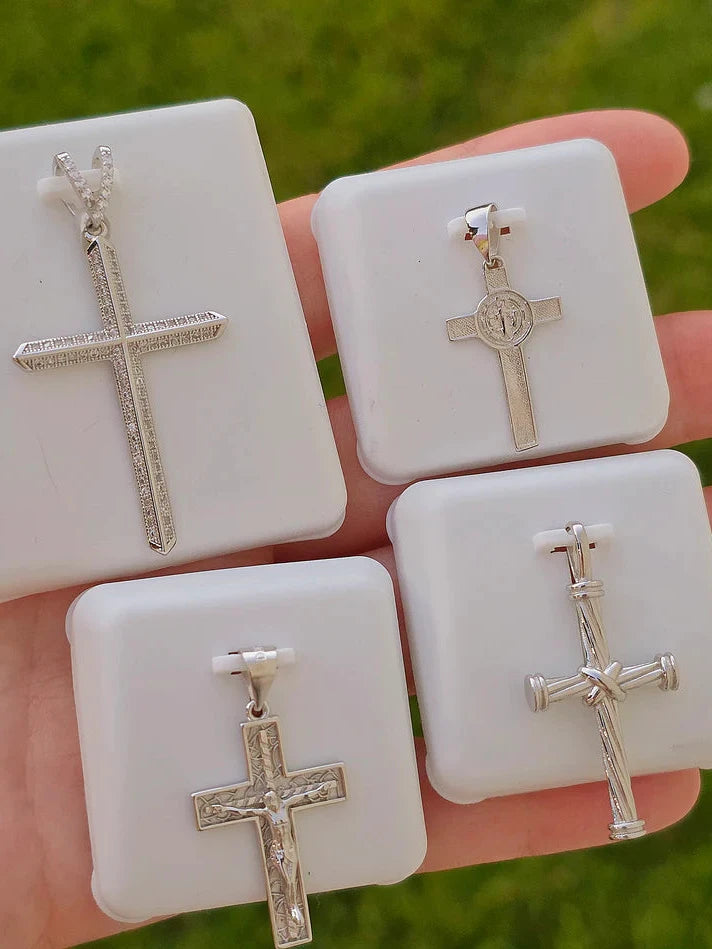 .925 Sterling silver cross pendants