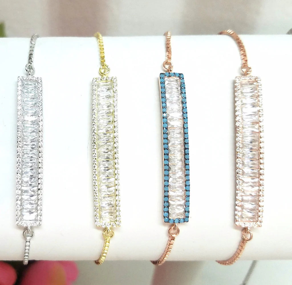 925 Sterling Silver and baguette CZ bracelet