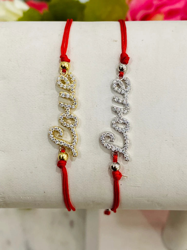 .925 Sterling silver love adjustable bracelets