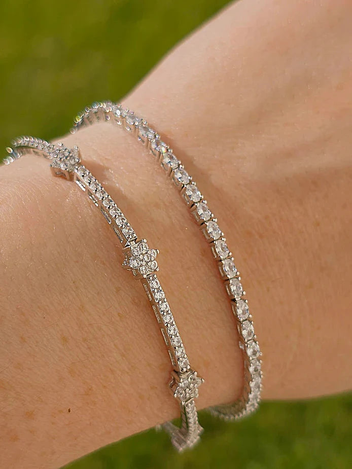 .925 sterling silver tenis CZ bracelets