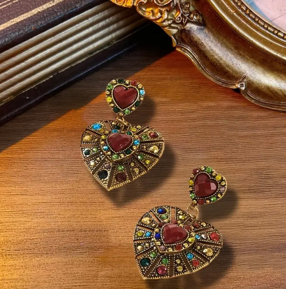 18K gold plated Heart earrings