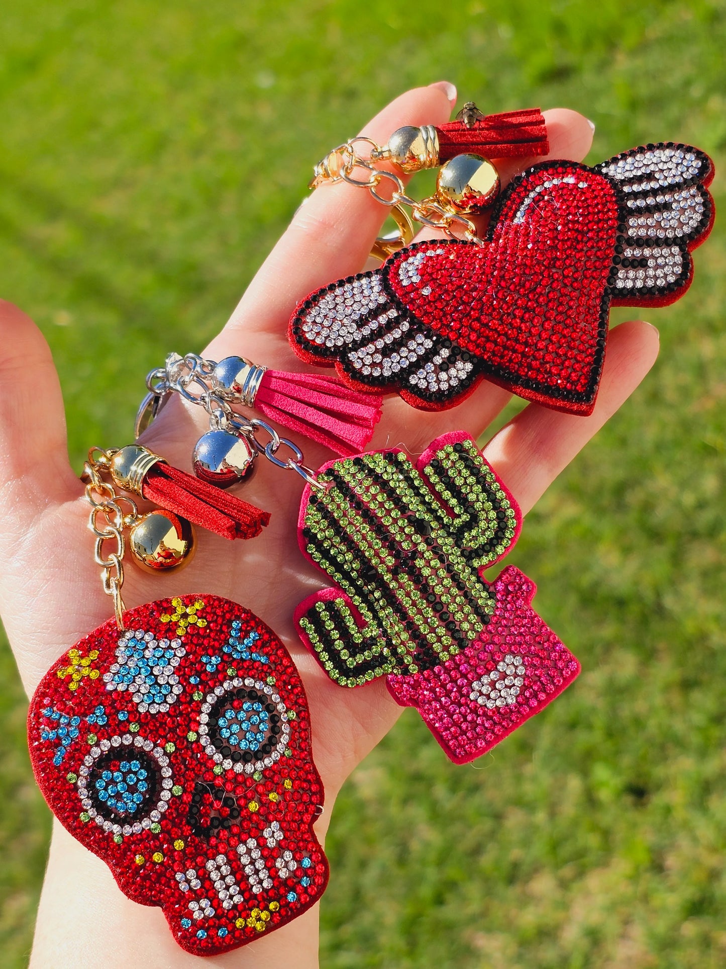 Fashion keychain with crystals