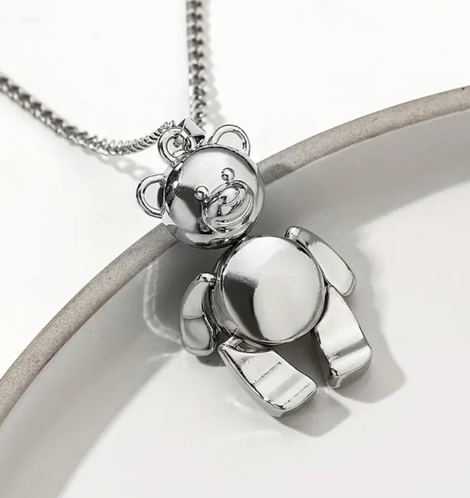 Stainless Steel Bear Necklaces