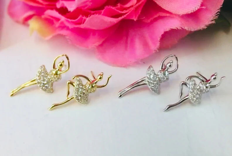 .925 Sterling Silver Dancer Earrings