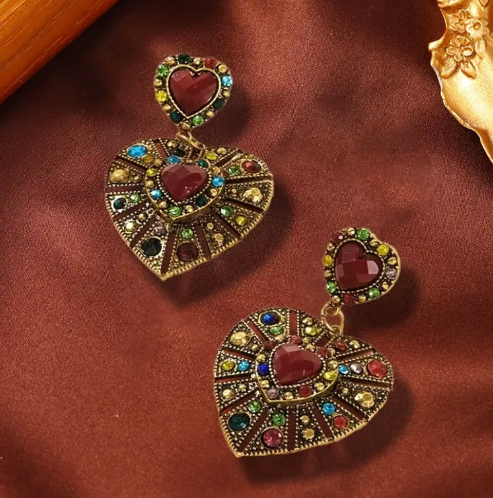 18K gold plated Heart earrings