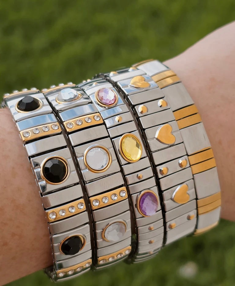 Stainless steel strech bracelets