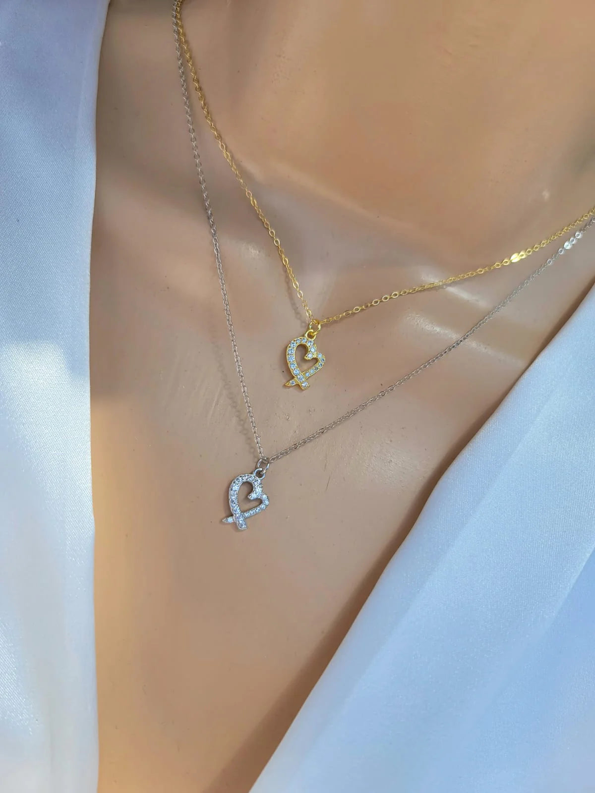 .925 Sterling Silver Heart necklace