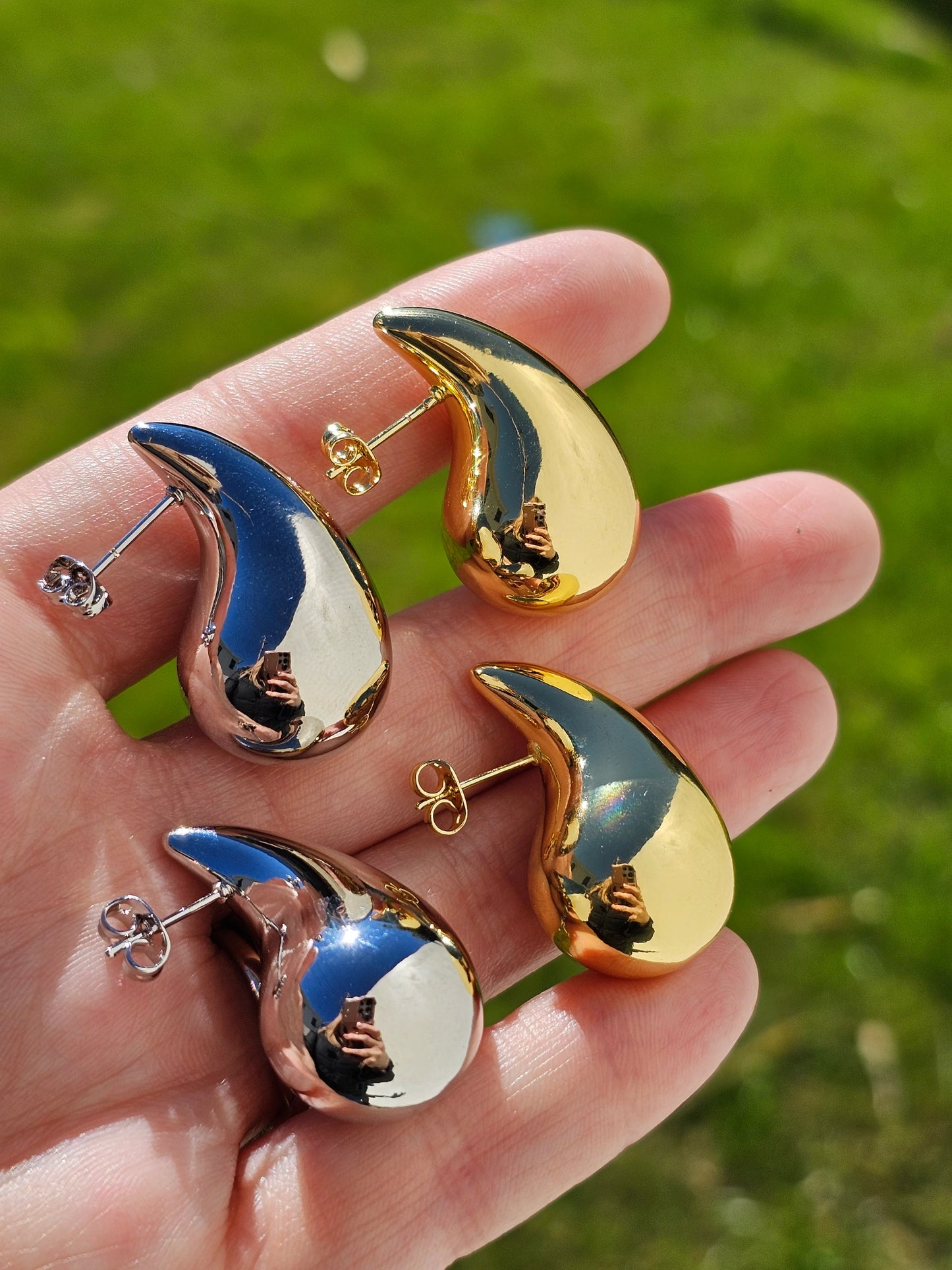 18k gold plated inspired 32mm drop earrings