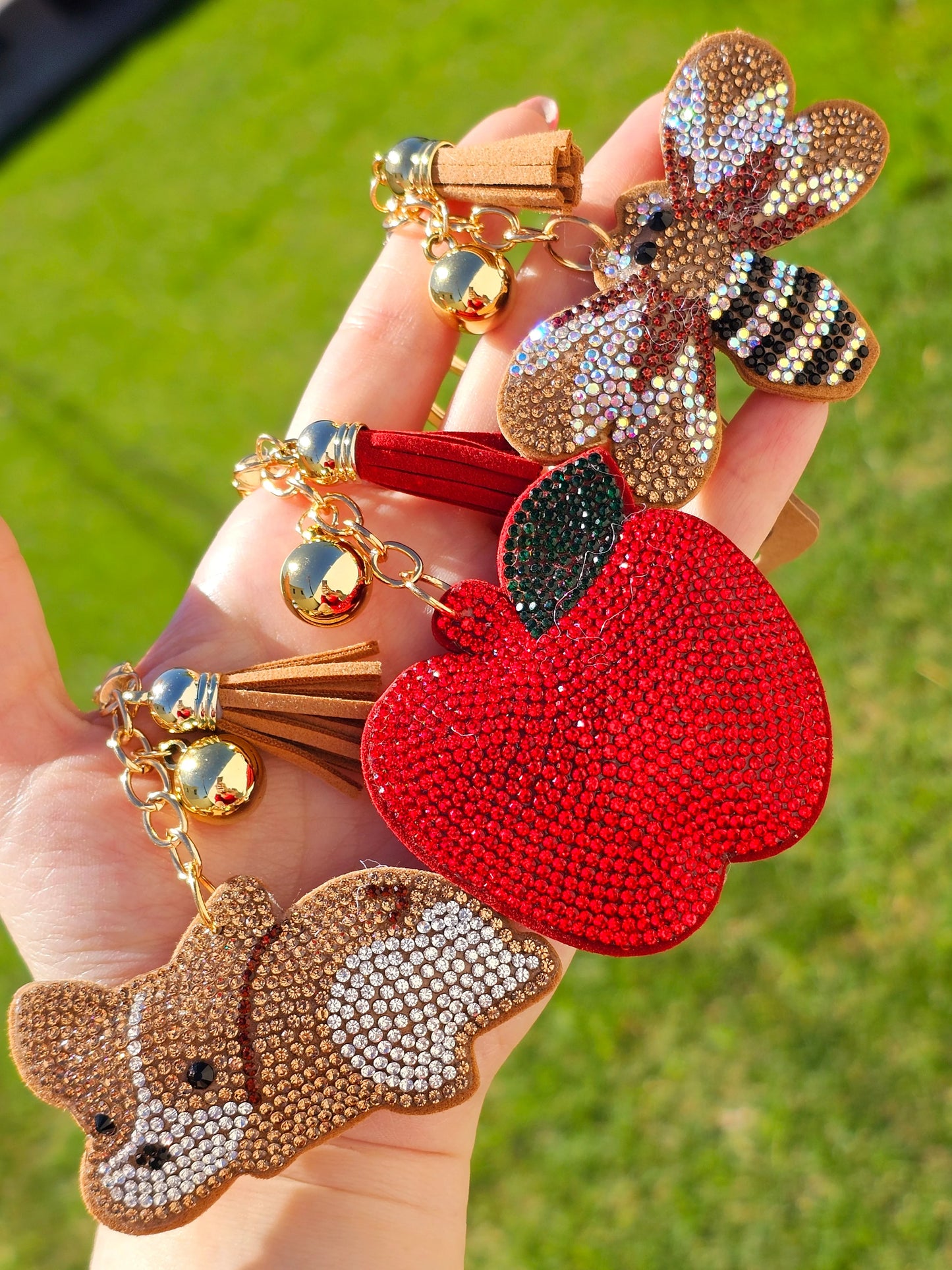 Fashion keychain with crystals