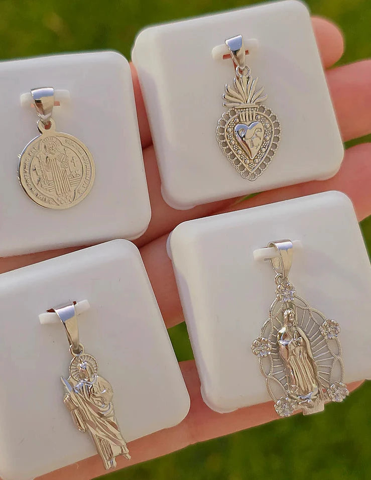 .925 Sterling silver religious pendants