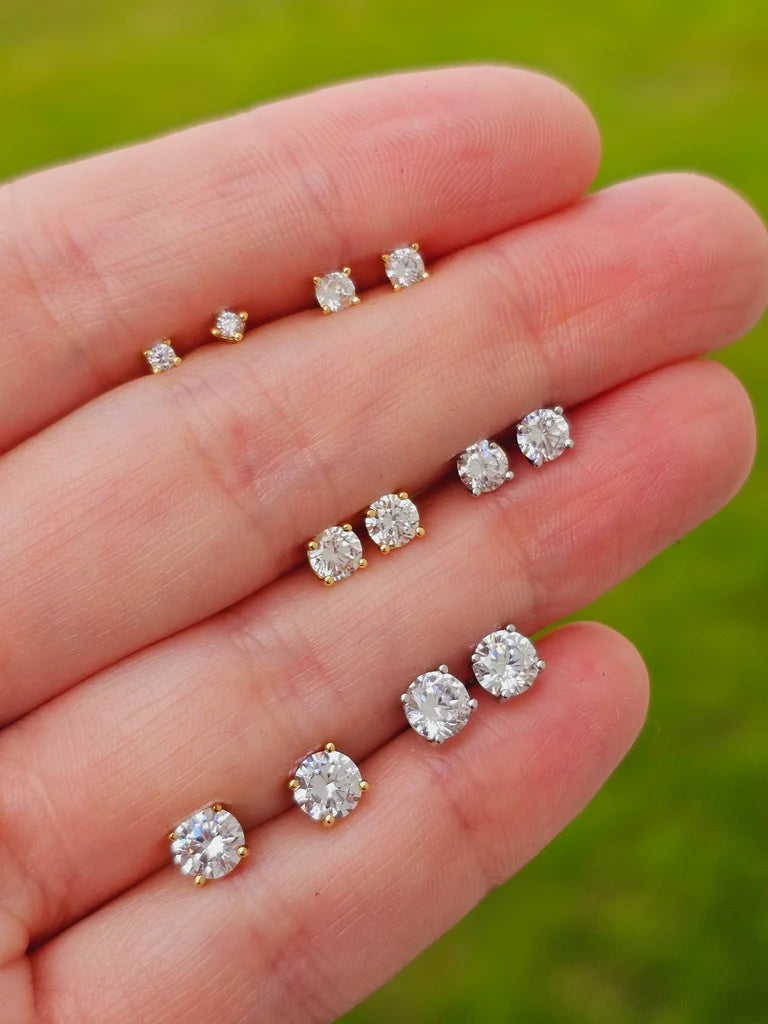 .925 Sterling silver CZ inspired earrings