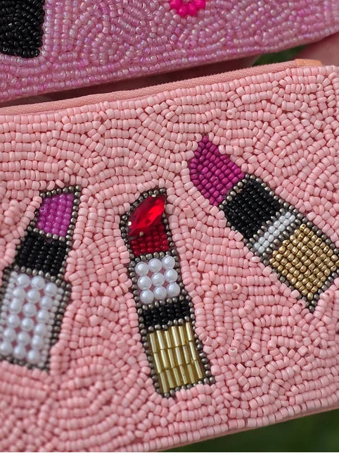 Fashion seed beads coin purse