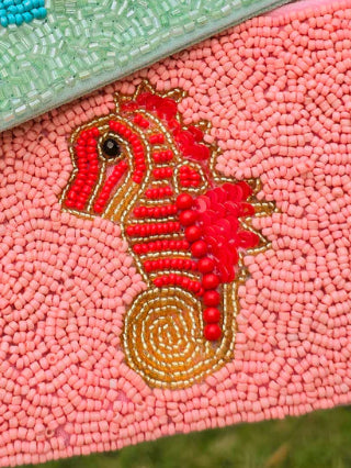 Fashion seed beads coin purse