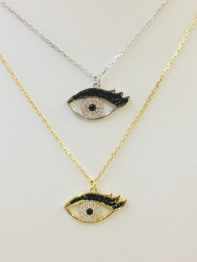 .925 Sterling Silver Evil Eye necklace