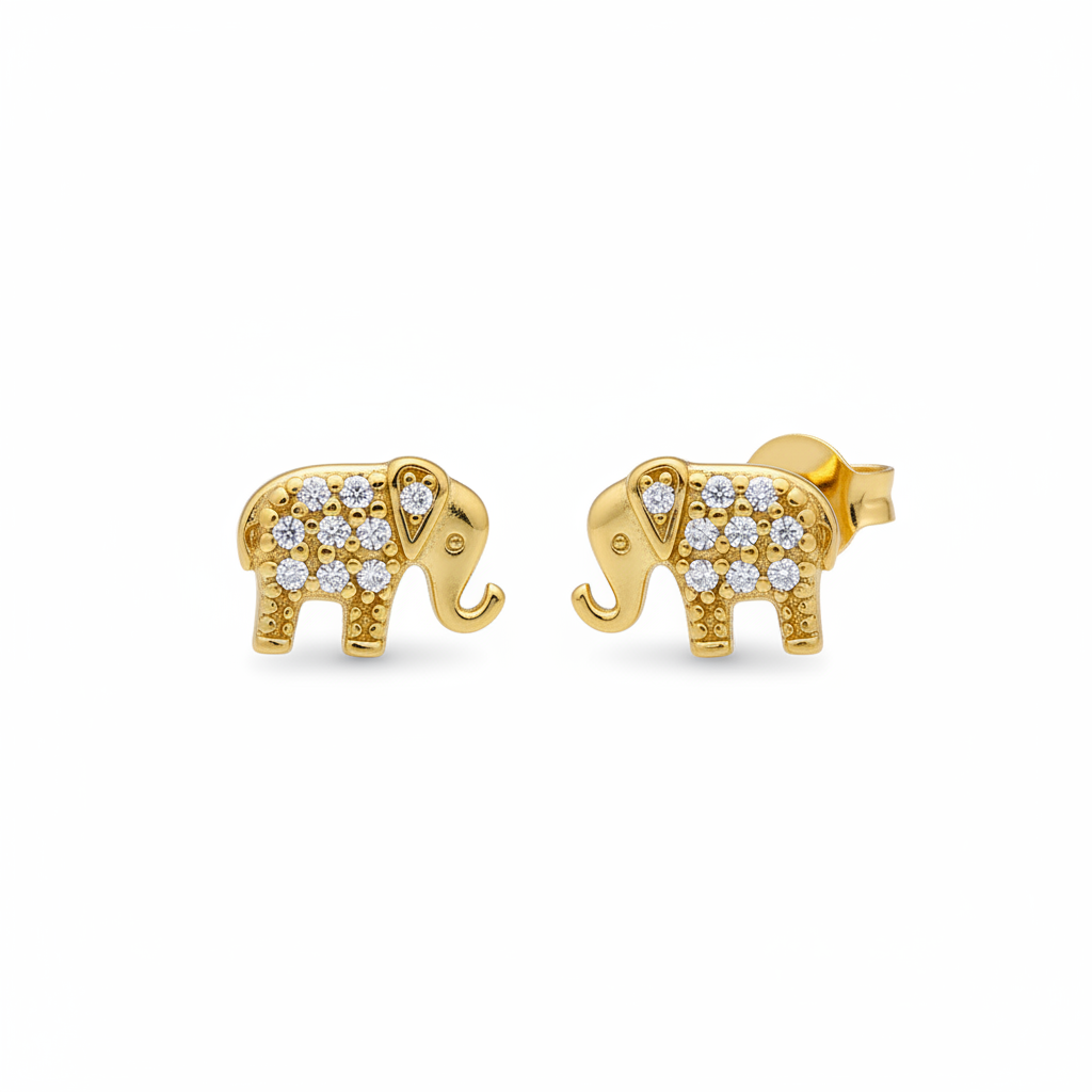 Elephant studs dorado