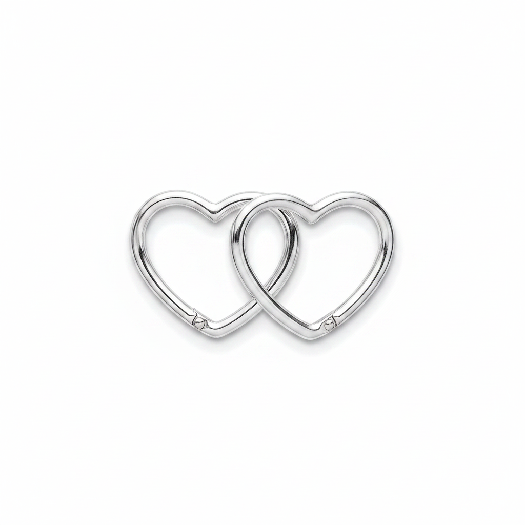Heart hoop plateado