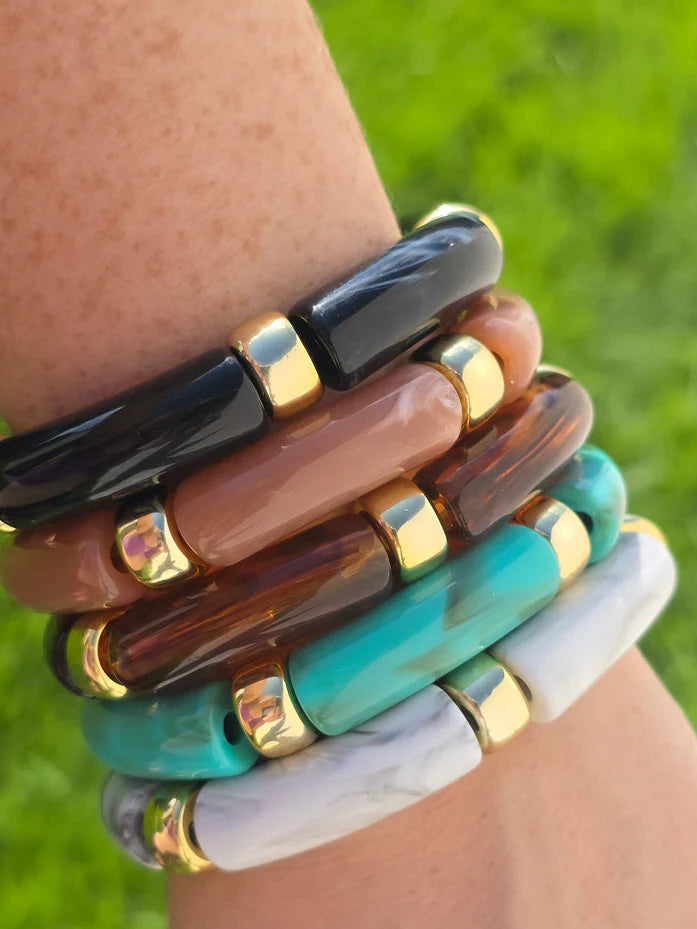 18k gold plated acrylic bracelets