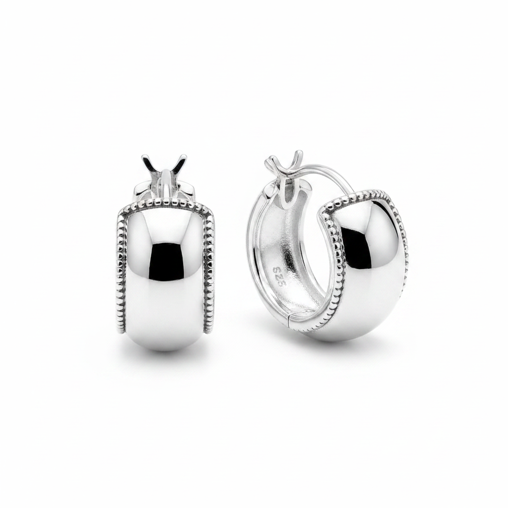 Silver hoop plateado