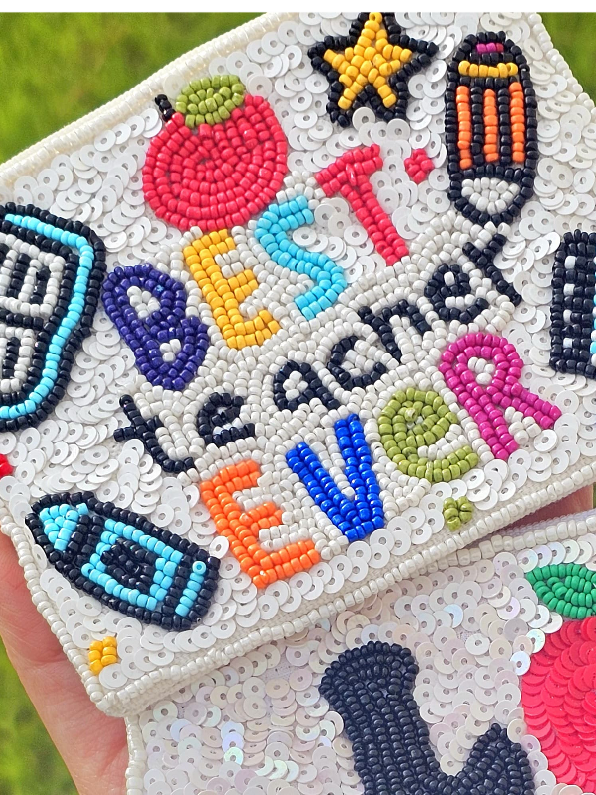 Fashion seed beads coin purse