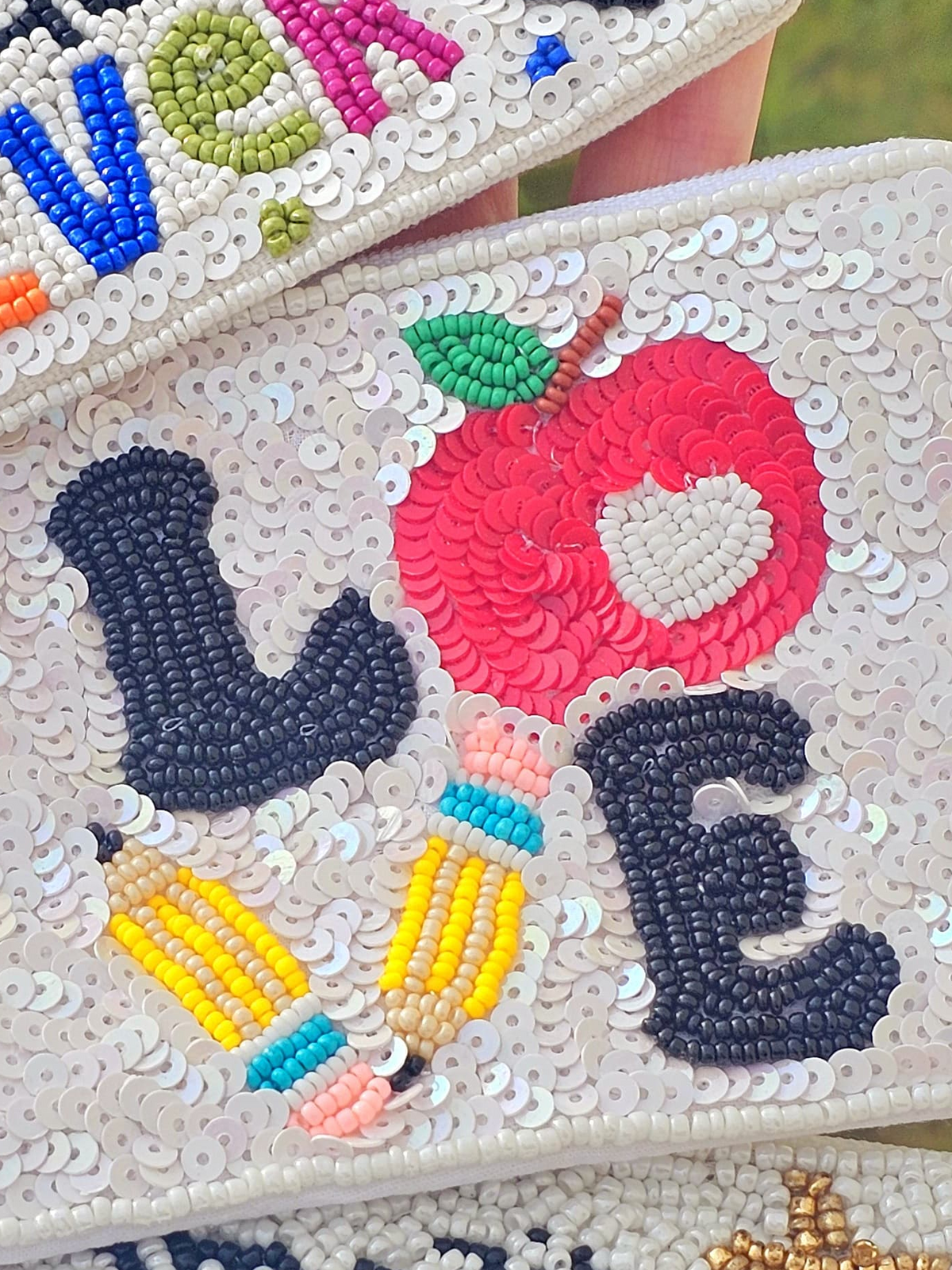 Fashion seed beads coin purse