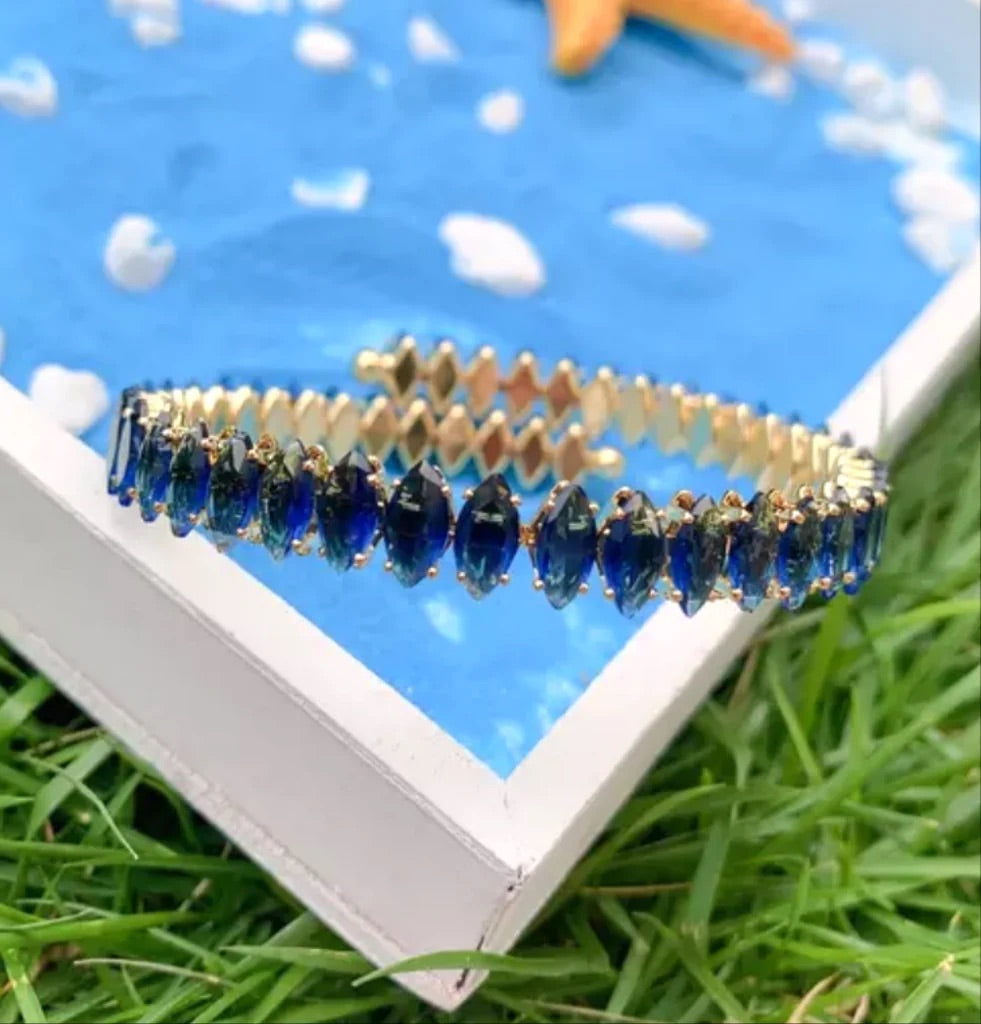 18k real gold plated cz bracelets