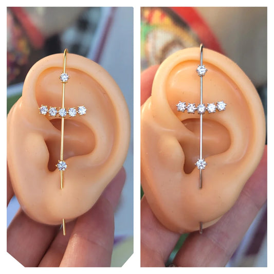 .925 Sterling silver and CZ earrings