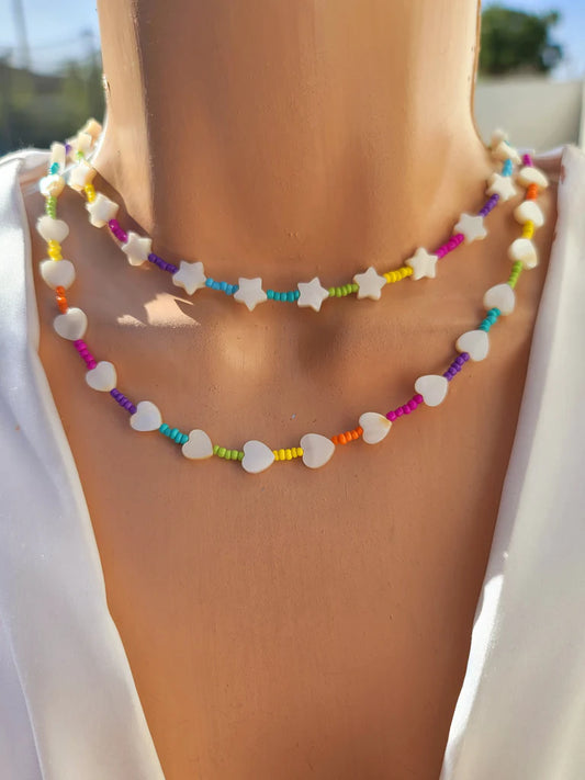 18k real gold plated seed bead necklaces