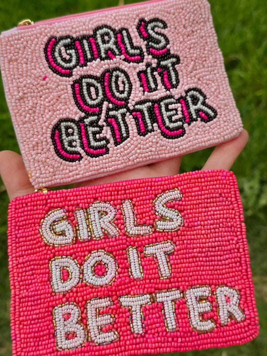 Fashion seed beads coin purse