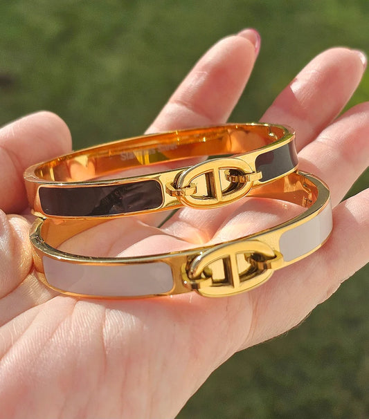 Stainless Steel inspired color bangle