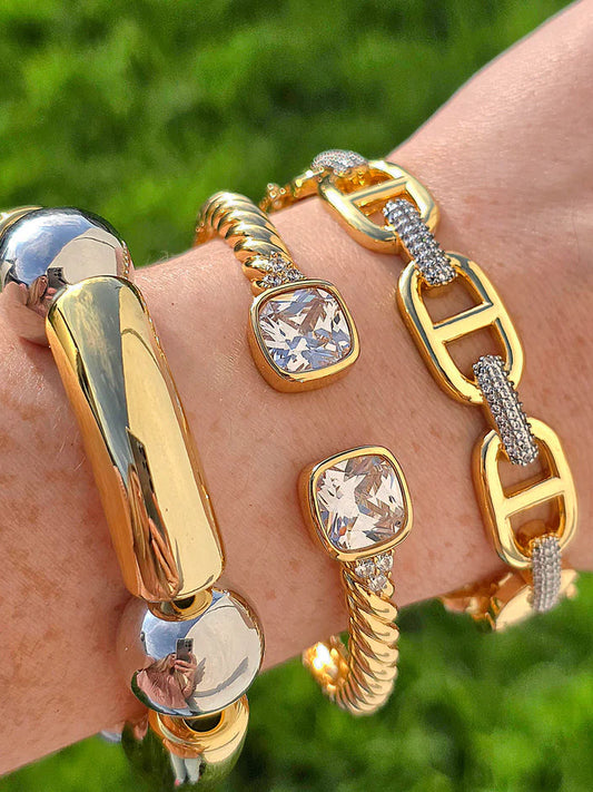 18k gold plated bangle bracelets