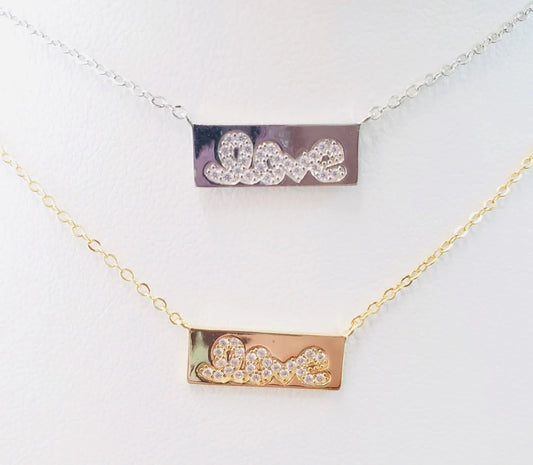 .925 Sterling Silver Love Necklace