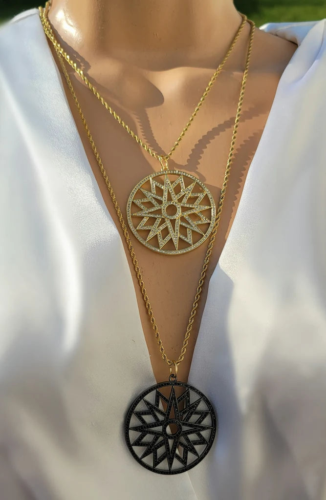 Stainless steel 24in long pendant necklace