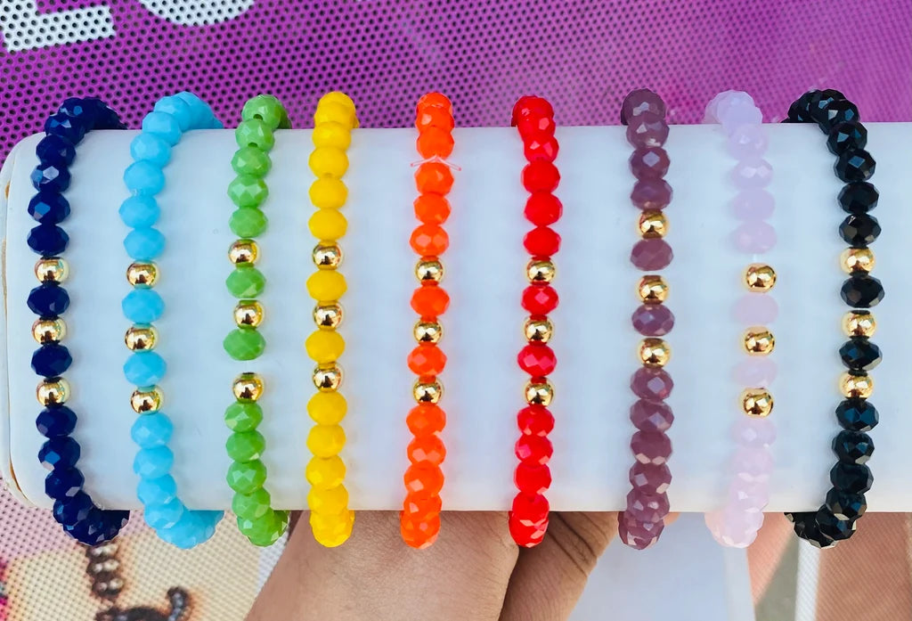 18k real gold plated and crystal bracelets