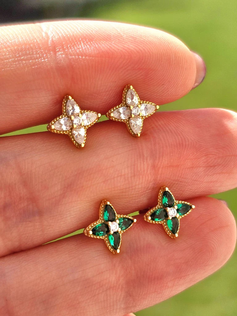 .925 Sterling silver CZ inspired earrings