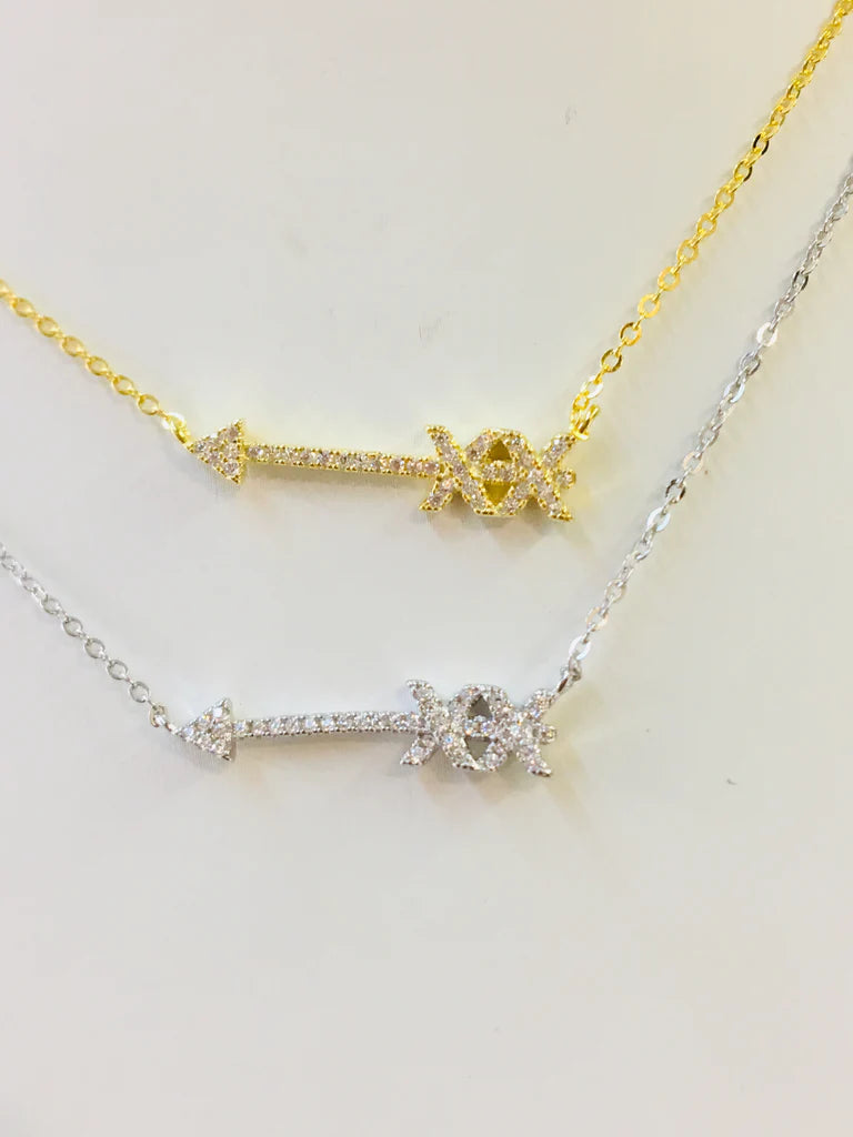 .925 Sterling Silver Arrow Necklace