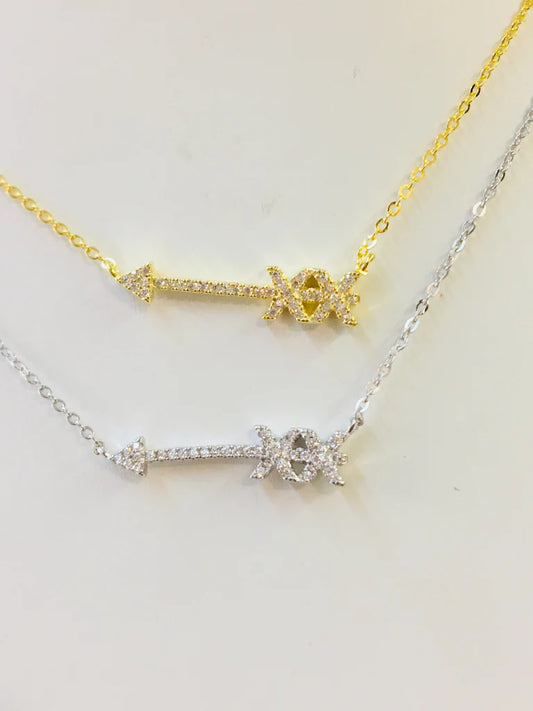 .925 Sterling Silver Arrow Necklace