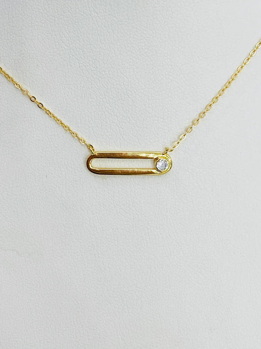 .925 Sterling Silver Lock Necklace